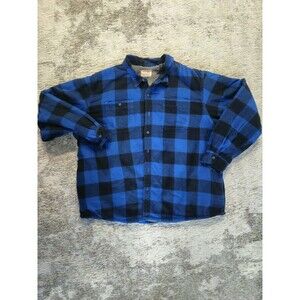 Men's Wrangler  Size 3XL Fleece Lined Flannel Blue Shirt Jacket